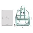thumbnail image 1 of Women's Backpack Transparent PVC Bag Clear Backpacks for teenagers Students Men Transparent School Bag Backpack Stadium Approved qiuyongming unisex, 1 of 2