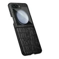 thumbnail image 1 of Nalacover for Samsung Galaxy Z Flip5 Slim Case, Crocodile Texture Faux PU Leather Folding Cover, Full Coverage TPU Shockproof Lens Protection Phone Case for Samsung Galaxy Z Flip5,Black, 1 of 6