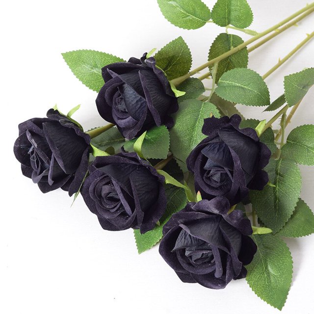 Ramo de rosas artificiales de seda para boda, ramo de flores blancas falsas para el hogar, Decoración de mesa barata, 51cm