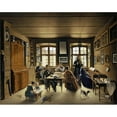 thumbnail image 3 of Sebastian Gutzwiller 18x15 Black Modern Framed Museum Art Print Titled - A Family Concert in Basel (1849), 3 of 5