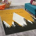 thumbnail image 2 of Adventure Decorative Rug, Forest Halftone Effect Hipster Typography Camping in Mountains, Quality Carpet for Bedroom Dorm and Living Room, 6 Sizes, Pale Orange, by Ambesonne, 2 of 4