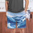 thumbnail image 7 of Men's Pajama Bottoms Athletic Shorts For Men Casual Cotton Ocean Waves, 7 of 7