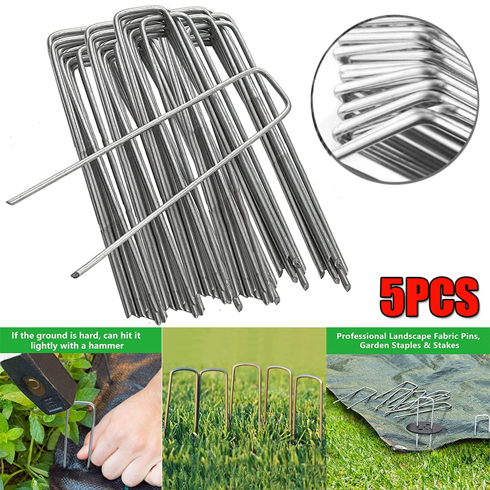 OuYi 100 Fence Anchors 12 Inch Garden Stakes/Spikes/Pins/Pegs 11 Gauge Galvan... 