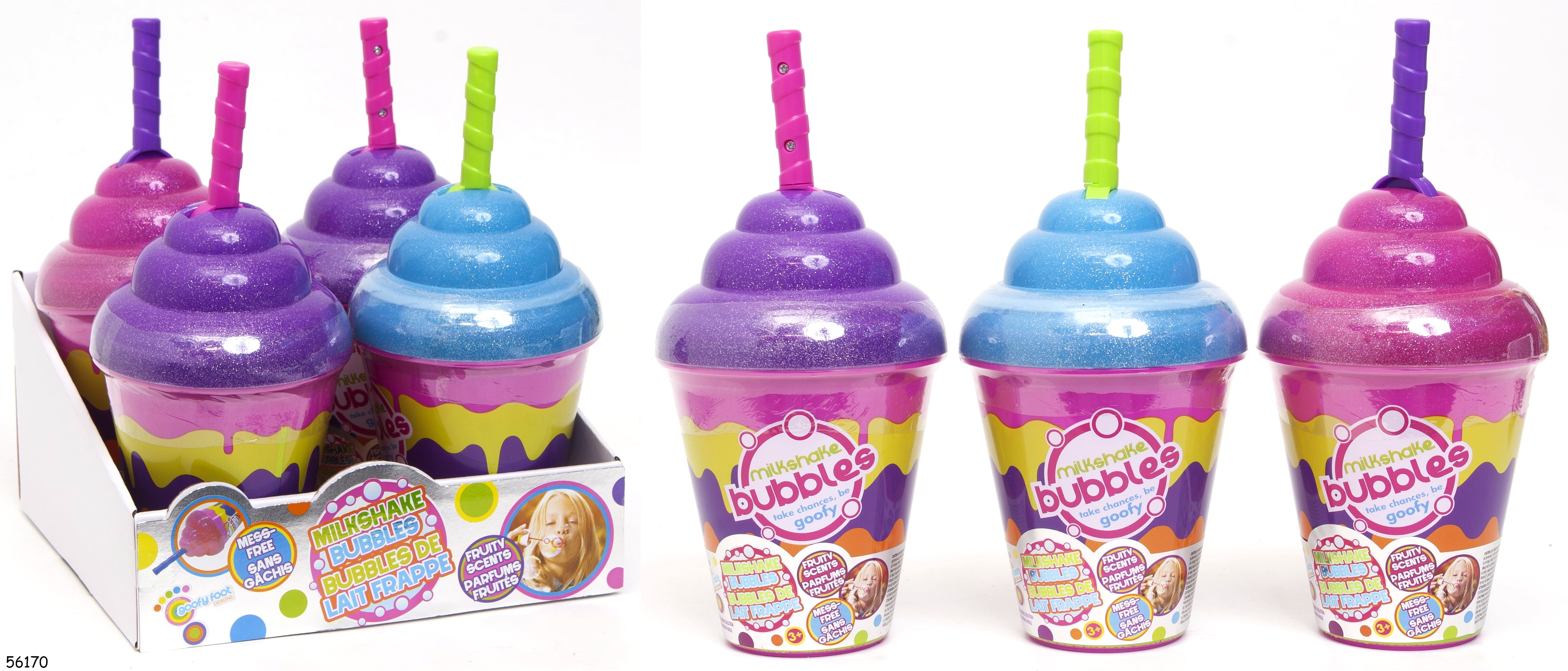 Goofy Foot Designs Milkshake Bubble Toy – BatteryFree Fun with 3 Bubble Concentrates  (图5)