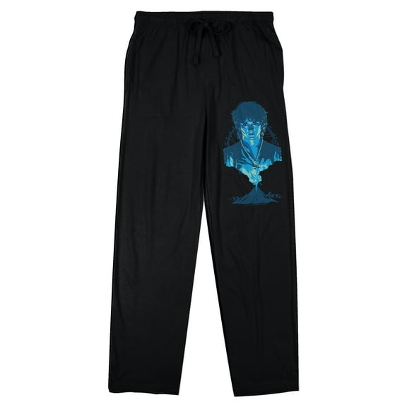 Lord Of The Rings Blue Tonal Frodo Women's Black Sleep Pajama Pants-Medium