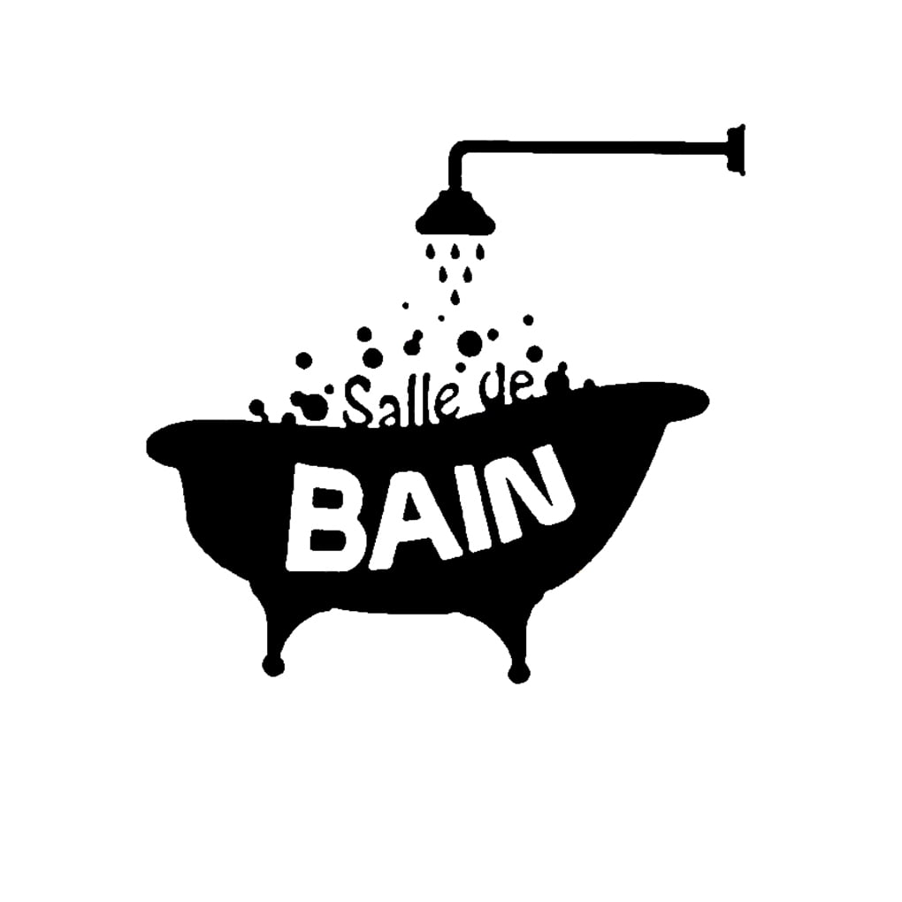 Bathing Shower Bathtub PVC Door Sticker Waterproof Wall Stickers Home