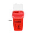 thumbnail image 5 of Organizador De Almacenamiento Contenedor de objetos punzantes Medical Biohazard Agujas de perforación Caja de desechos de tatuajes (Rojo) Ygjytge Cuidado Belleza, 5 of 5