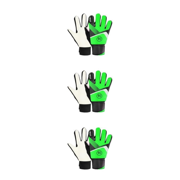 Toystoory 1 par de guantes de fútbol ajustables portátiles profesionales para niños, práctica de fútbol, portero, guante de cuero PU, Type1 NO1