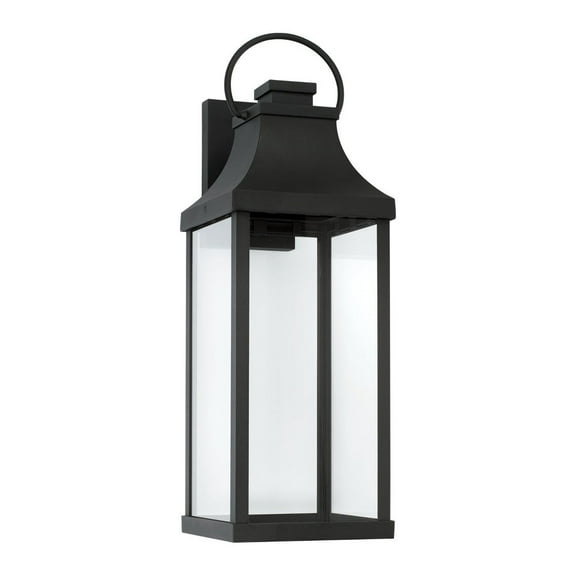 Outdoor Wall Lantern In Traditional Style-24 Inches Tall And 8 Inches Wide-Black Finish-Led Lamping Type Capital Lighting 946431Bk-Gl