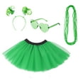 thumbnail image 2 of Wovilon Home Decor St Patricks Day Decorations St. Patrick'S Day Party Accessories For Women Kids -Tutu Skirt, Headband, Heart Shape Sunglasses, Bead Necklaces(Kids), 2 of 6