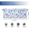 thumbnail image 4 of Blue Floral Valances 54" W x 18" L - Blue and White French Country Rustic Floral Kitchen Curtains Valance for Windows Rod Pocket Blue Floral Kitchen Decor Decorations, 4 of 5