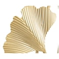 thumbnail image 5 of 14" x 24" Gold Metal Curved Ribbed Leaf Sculpture with White Accent, by DecMode, 5 of 12