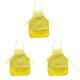 thumbnail image 2 of Qarigey Niños no tejidos artes pintura delantal cocina sin mangas delantales decoración ropa decorativa suministros fiesta amarillo Amarillo 3piezas Qarigey CBP054755, 2 of 6