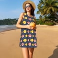 thumbnail image 3 of Fotbe Cute Puffer Fish Vestido de Verano sin Mangas para Mujer – Vestido Midi Línea A, Estilo Camiseta Floral, Vestido Playero Casual y Fluido, 3 of 7