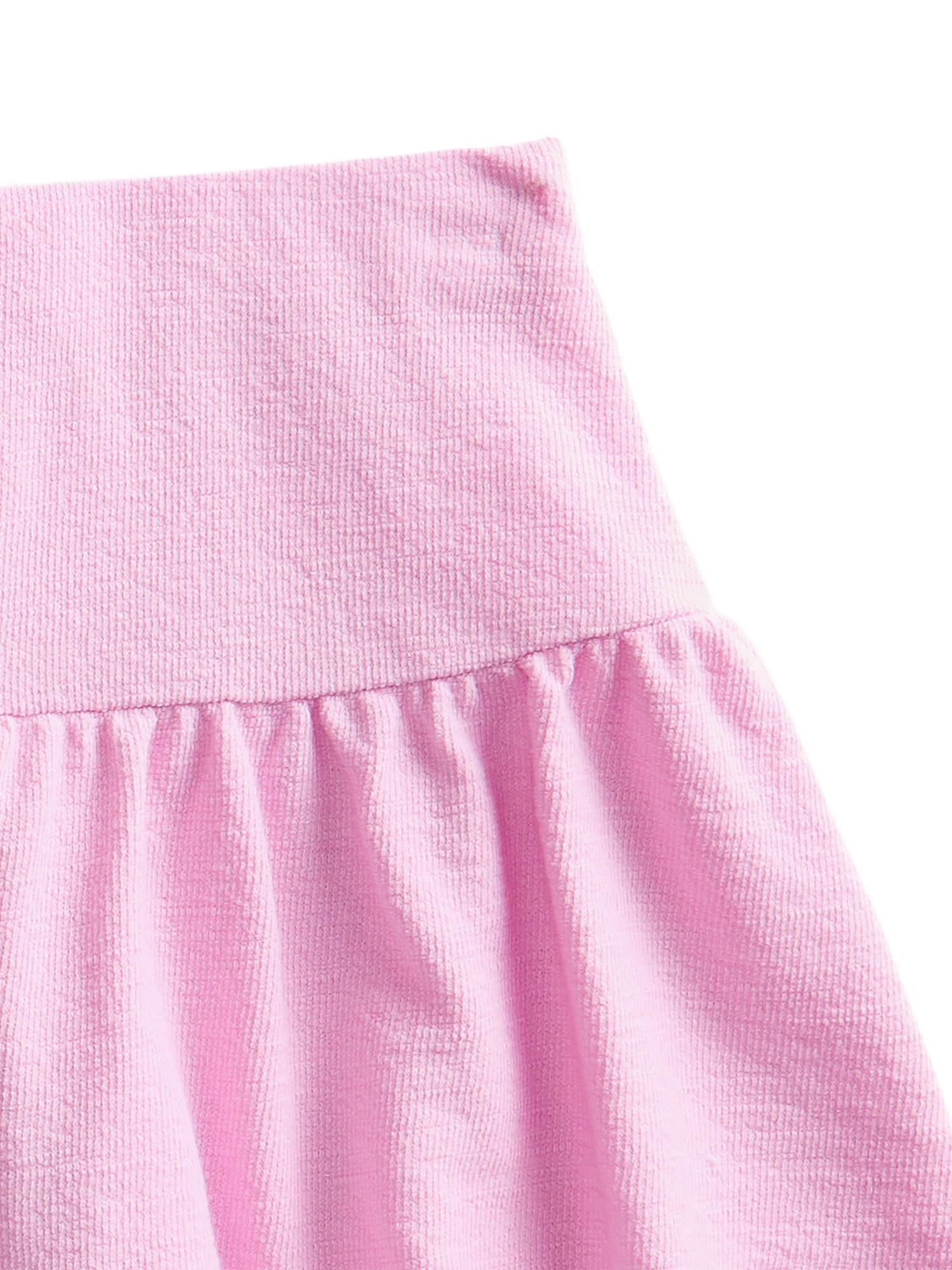 Wonder Nation Girls Ruffle Tee and Scooter Skirt Outfit Set, 2-Piece, Sizes 4-10