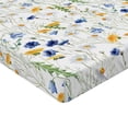 thumbnail image 2 of Ambesonne Nature Fitted Sheet 2 Pcs Set, Poppies Daisies Rural, California King, Pale Green Yellow Blue, 2 of 3