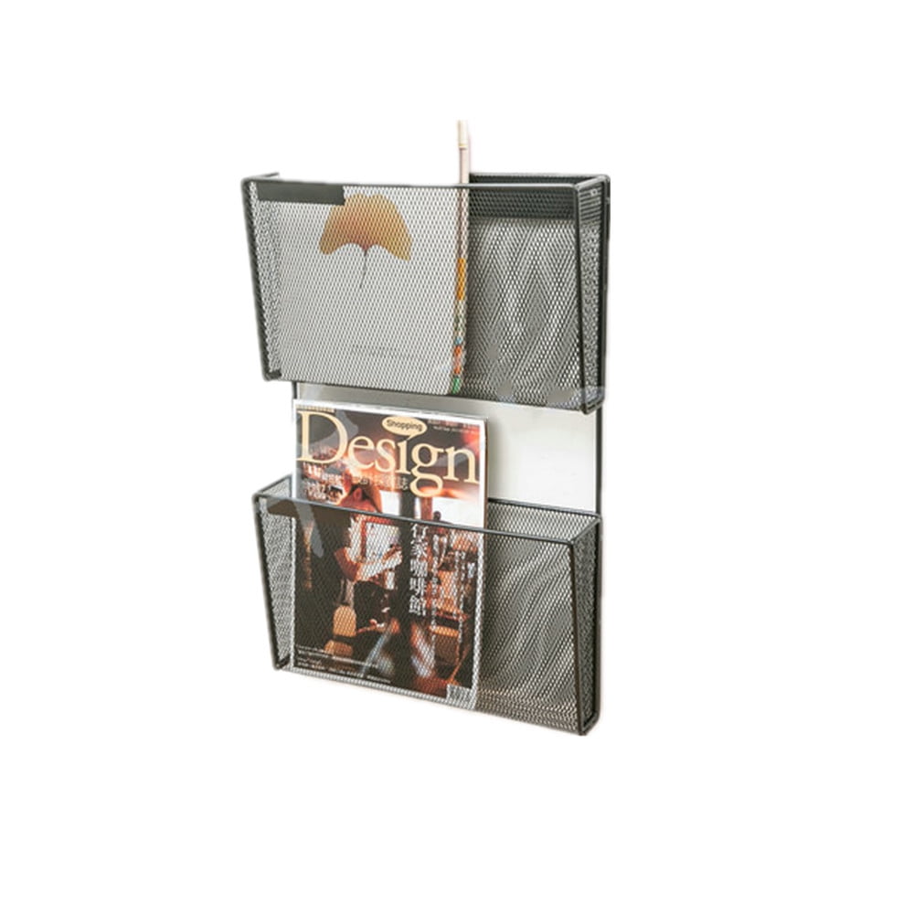 Pro Space Wall Mount File Holder Hanging Magazine Rack 2pocket Paper