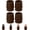 Retro Brown, variant on Large Bed Risers Heavy Duty, 3" H(Inner 2" H), 2200 LBS Loading Capacity, Anti-Fall Edge, 4 Pack Wooden Bed Lifts Risers with Non-Slip Pads for King Queen Twin Full Bed Frame, Original