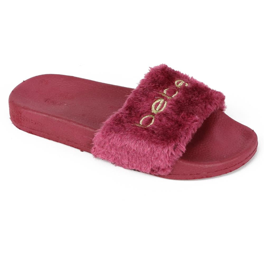 bebe black slides