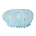 thumbnail image 2 of jiaroswwei Bath Hat Star Pattern Double Layer PVC Kids Shower Shampoo Cap for Bathroom, 2 of 8