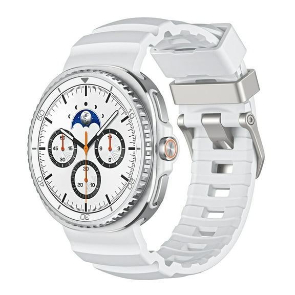 Dwitch Strap Compatible with Samsung Galaxy Watch 8 Classic 46mm/Galaxy Watch 8 40mm 44mm Band,Soft Silicone Sport Strap for Galaxy Watch 8/8 Classic 46mm/40mm/44mm Replacement Bands Women Men,White