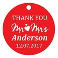 thumbnail image 1 of 100 PCS Mr & Mrs Personalized Wedding Favor Gift Paper Tags Thank You Custom Made Hang Tags, 1 of 1