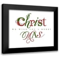 thumbnail image 1 of Longfellow Designs 14x12 Black Modern Framed Museum Art Print Titled - Red and Green Merry Christmas, 1 of 5