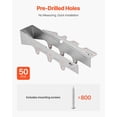 thumbnail image 5 of Face-Mount Joist Hanger, 1.57x1.50x7.83 in (40x38x199 mm), 50 Pcs, Heavy Duty, Weather-Resistant, Easy Installation for Roof, Deck, and Floor Support, 5 of 11