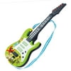 Rock Band Music Electric Guitar 4 Strings Kids Musical Instruments Educational Toy - Green Cartoon Pattern