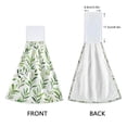 thumbnail image 3 of Yayeee Kitchen Hanging Hand Towels Set of 2 with Loop Bathroom Absorbent Tie Towel, Green Leafy Pattern, 3 of 7