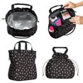 thumbnail image 2 of Pioneer Flower Floral Print Pattern Drawstring Lunch Bag Women - Drawstring Lunch Bag Insulated for Work Office - Stain-Resistant Large Lunchbags for Women with Multi-Pockets, 2 of 6