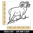 thumbnail image 2 of Bighorn Sheep Ram Square Rubber Stamp Stamping Scrapbooking Crafting - Large 2.75in, 2 of 7