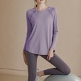 thumbnail image 2 of Kaemgyyd Long Sleeve Workout Tops for Women Plus Size Loose Yoga Tee Shirts Lightweight Breathable Running Athletic Clothing, 2 of 7