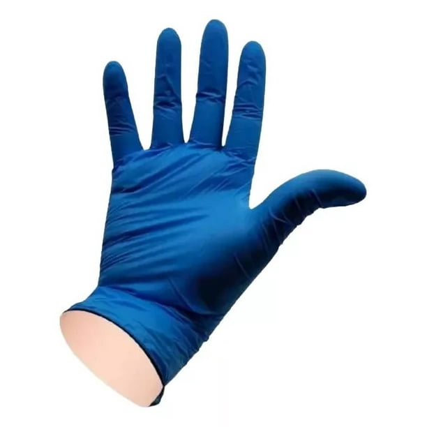 Guante De Nitrilo Royal Talla Extrachica Caja C/100 Ambiderm Color Azul Talla Extrachico