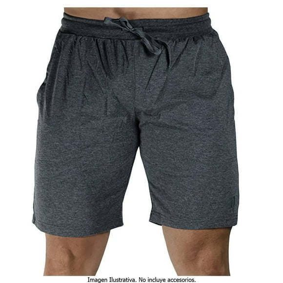 Bermuda Wilson para Hombre, Deportiva Lisa de French Terry Gris Oxford Talla G