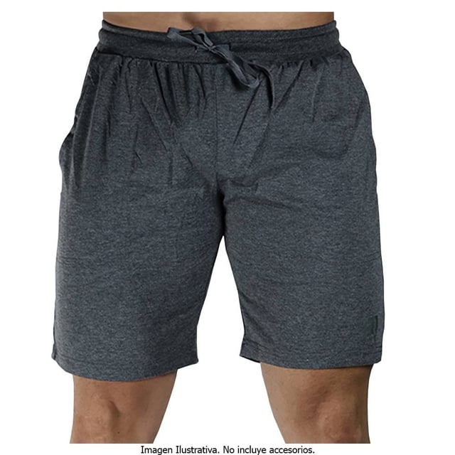 Bermuda Wilson para Hombre, Deportiva Lisa de French Terry Gris Oxford Talla G