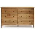 thumbnail image 3 of 6 Drawer Solid Wood Dresser in Caramel, 3 of 4