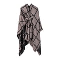 thumbnail image 1 of Cape Châle Tricotée Unie pour Femmes - Enveloppe Mode Automne Hiver Confortable, 1 of 2