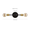 thumbnail image 3 of JONATHAN Y Jaxon 13.25" 2-Light Industrial Farmhouse Iron LED Vanity, Oil Rubbed Bronze/Brass Gold, 3 of 8