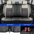 thumbnail image 4 of Fit for Mazda CX-30 2020-2026 Car Seat Covers,Full Set Faux Leather Seat Covers,Stretch Fit,Non-Slip,Scratch Resistant,Airbag Compatible,Gray,2 Row 5 Seats, 4 of 11
