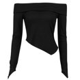 thumbnail image 1 of SOPOTUTU Boat Neck Top Long Sleeve Polyester Fitted for Women 1 Set, 1 of 8