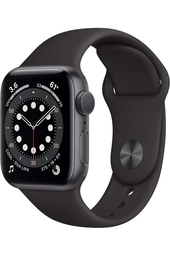 Restored Apple, Watch Series 6 (GPS + LTE) 40mm Space Gray Aluminum Case & Black Sport Band, 1,1,1