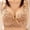 Z01 Khaki, variant on Women's Polka Dot Wireless Bra Adjustable Strap Comfort Push-Up Bralette with Center Decoration,40
