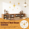 thumbnail image 3 of Kabuer Plastic Mid-Century Starburst Wall Accent Decor, Gold, 6 Pack, 3 of 7