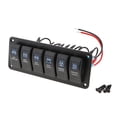 thumbnail image 1 of 6 Gang Rocker Resetting Switch Panel 12 / 24V Disyuntor Coche Barco Marino Sunnimix Panel de interruptores basculantes de 6 bandas, 1 of 8
