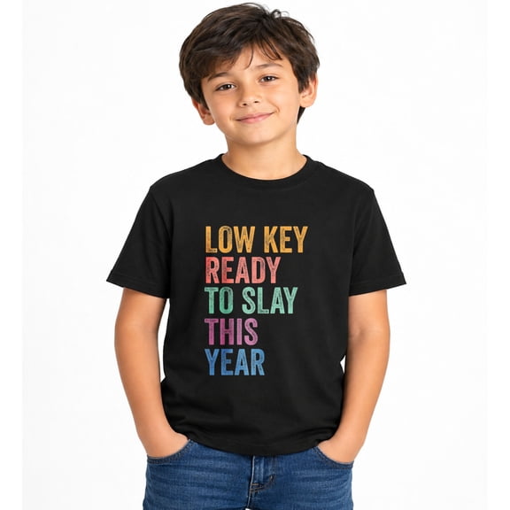 Back to School Gen Alpha Student Low Key Ready to Slay Year T-Shirt