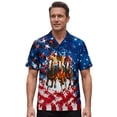 thumbnail image 2 of Cowboy Shirts for Men Summer Short Sleeve Button Up Notch Collar Western Cowboy Horse Printed Casual Shirt, 2 of 6