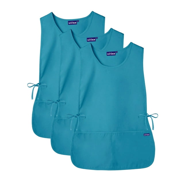 "Sivvan Unisex Cobbler Apron (3 Pack) - Adjustable Waist Ties, 2 Deep front pockets"