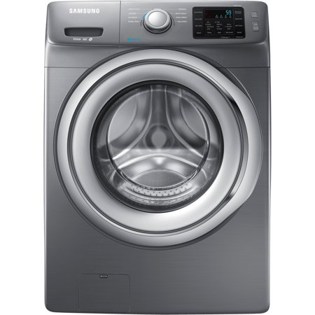WF42H5200AP 27 Wide 4.2 cu. ft. Energy Star Rated Front Load Washer with 1200 RPM's 4 Motor Speeds Steam Washing Self-Clean Smart Care 9 Washing Cycles in Stainless Platinum