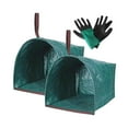 thumbnail image 4 of 2x bolsas de jardín tipo polvo, bolsas de desechos de hojas, versátiles con guantes que recolectan hojas para comunidades parques patio al aire libre 200L 76CMX56CMX43CM, 4 of 8